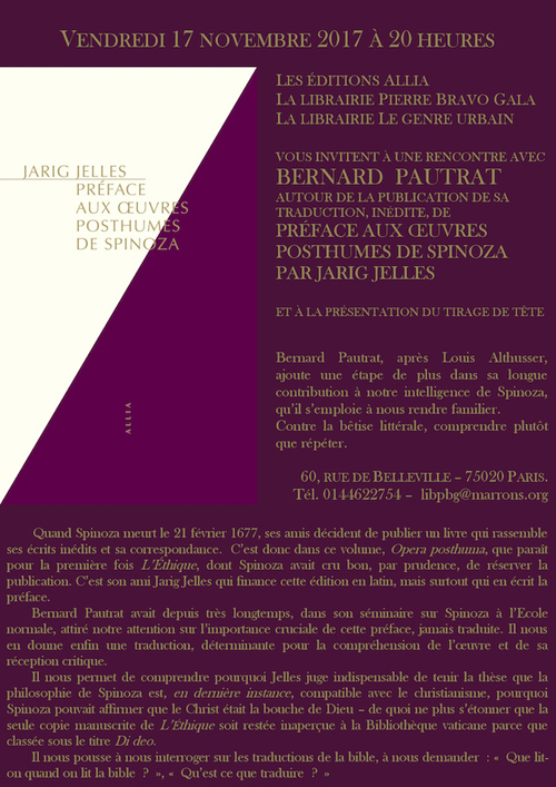 Librairie Pierre Bravo Gala : rencontre avec Bernard Pautrat