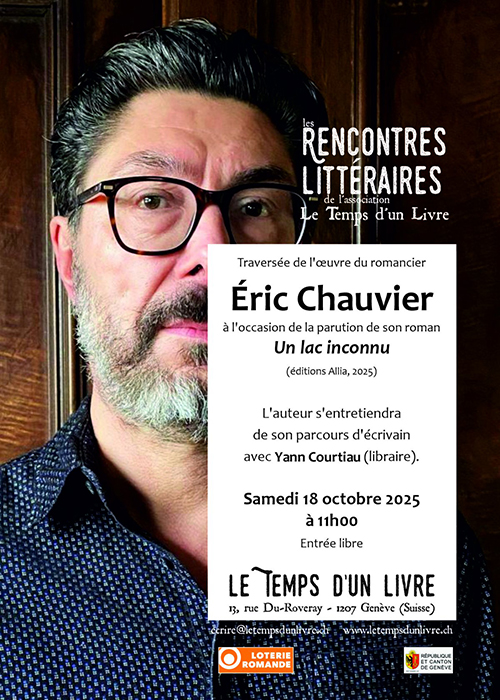 Le Temps d'un livre : rencontre avec Éric Chauvier