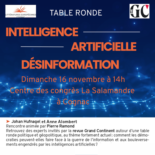 Festival des littératures européennes à Cognac : rencontre avec Anne Alombert